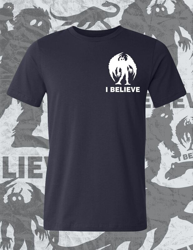 I Believe Mothman Left Chest (Dark Shirts)