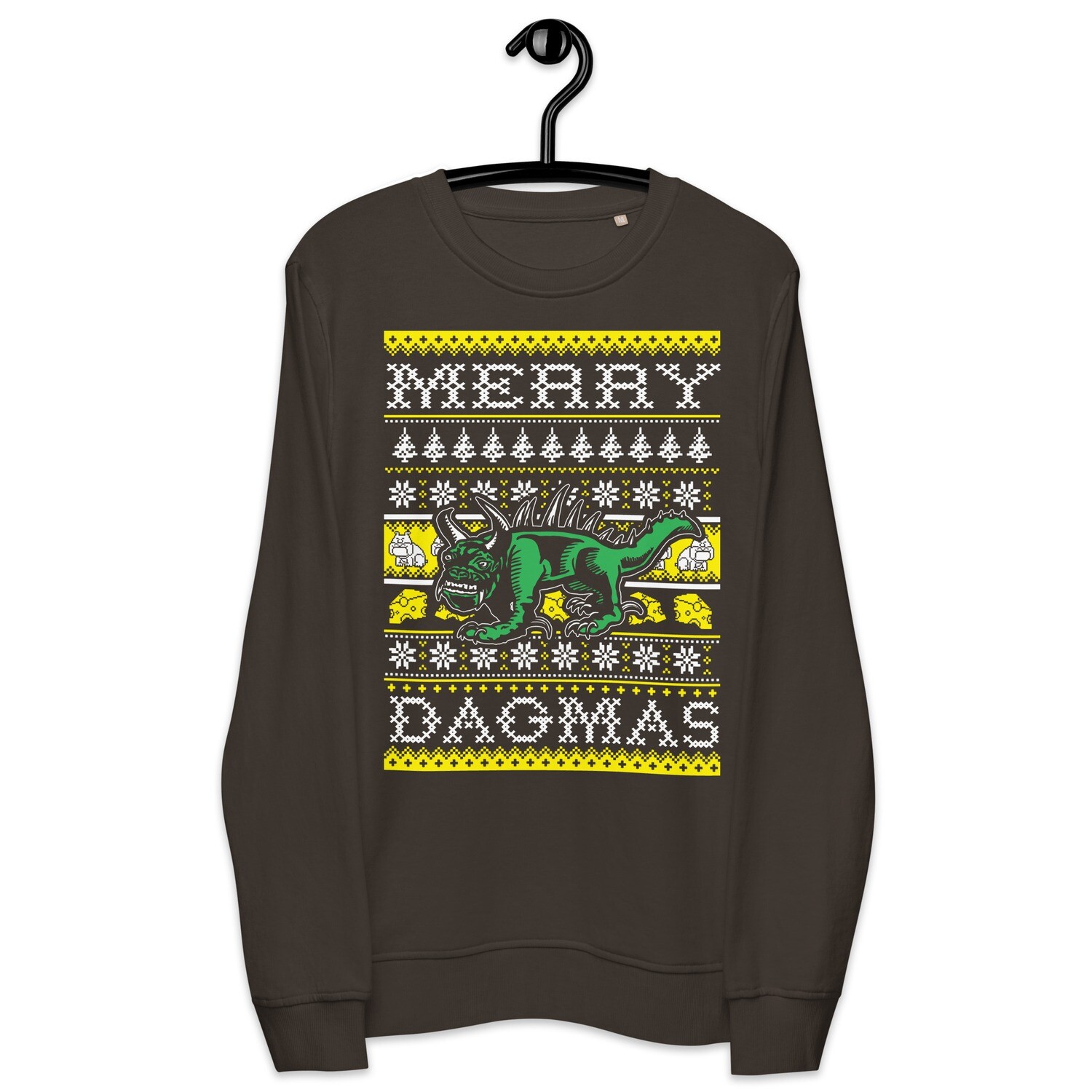 Merry Dagmas Sweatshirt, Color: Deep Charcoal Grey, Size: S