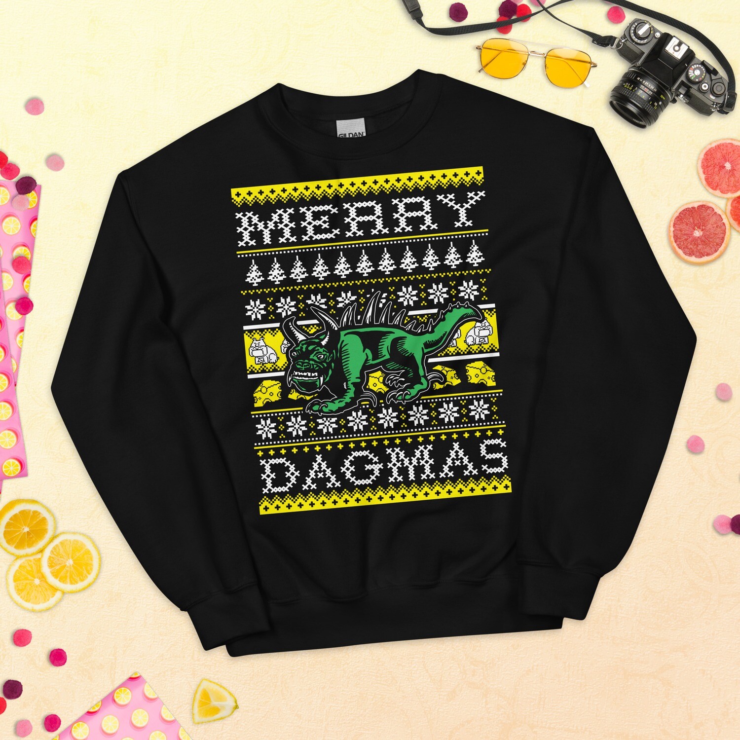 Merry Dagmas Sweatshirt, Color: Black, Size: S