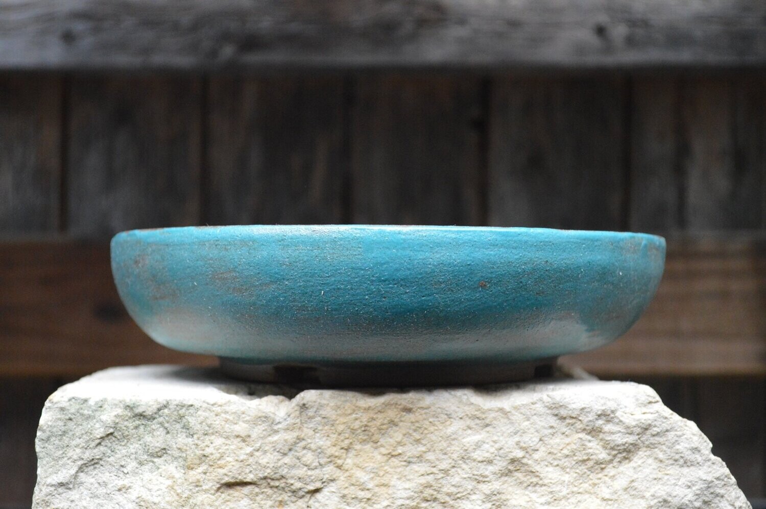 W. Weber Rustic Blue Handmade Pot 7"