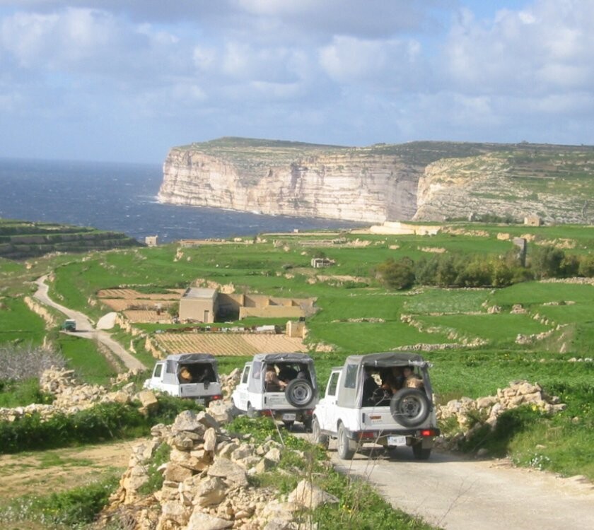 Full day jeep safari of Gozo with speedboat tour of the Comino caves and Blue lagoon