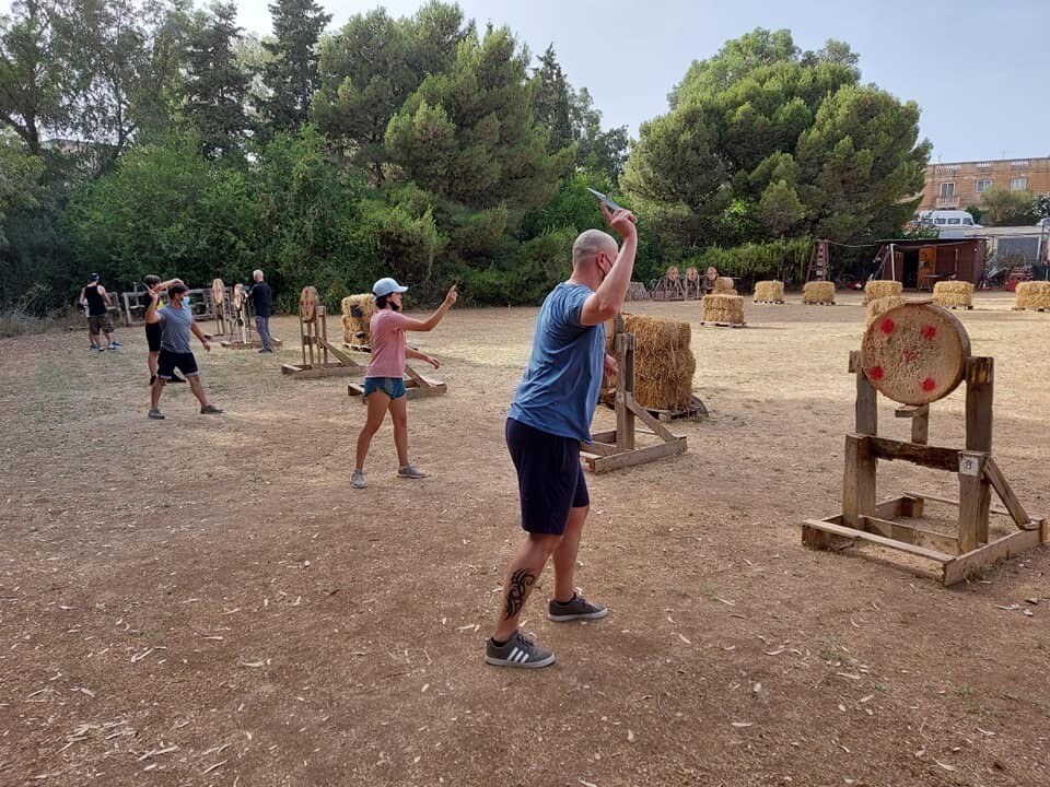 Knife throwing or Axe Throwing