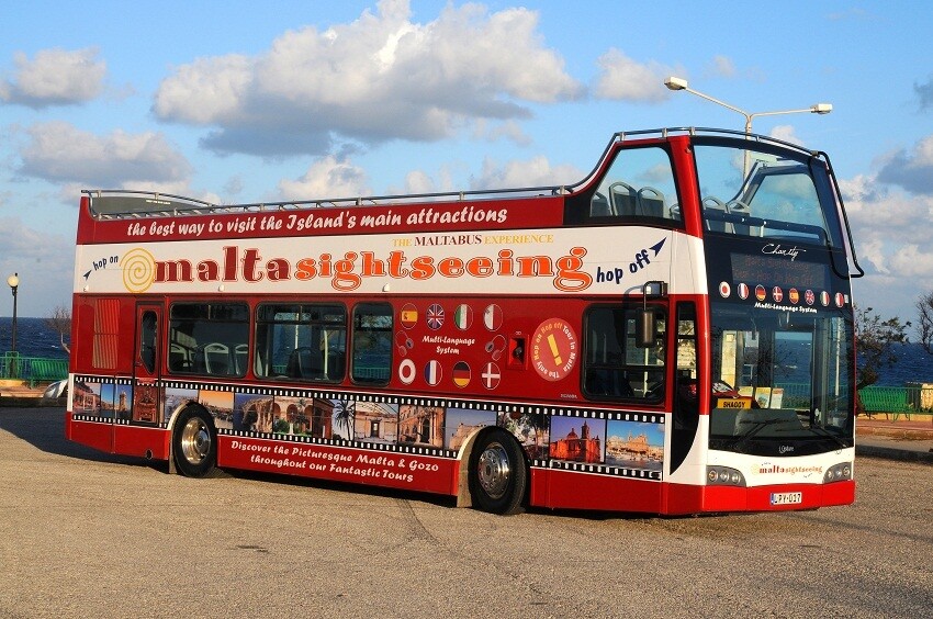 "Hop On Hop Off" Malta Sightseeing Bus tours (North, South and Gozo)