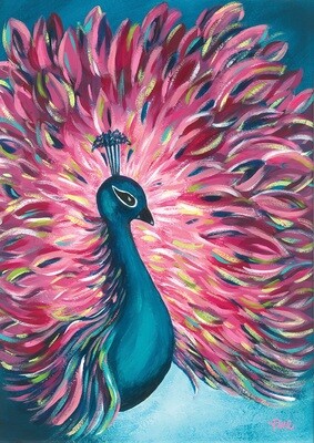 Peacock A4 print