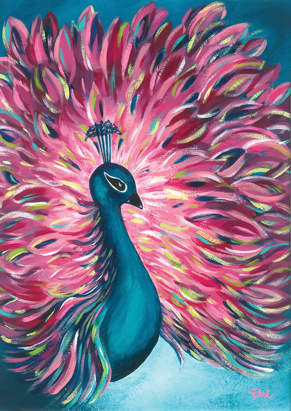 Peacock A3 print