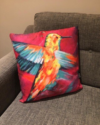 Hummingbird cushion