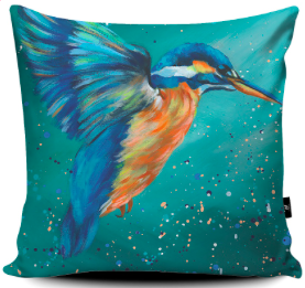 Kingfisher cushion