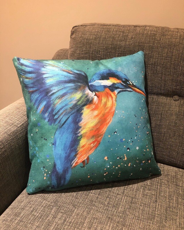 Kingfisher cushion