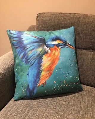 Kingfisher cushion