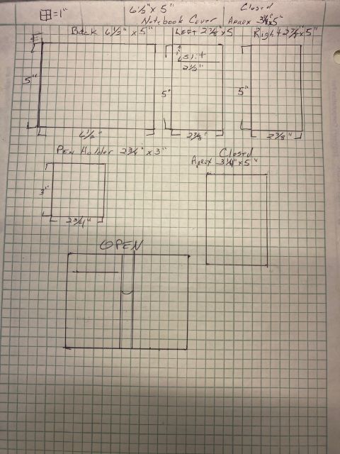 3x5 Leather Notebook Cover