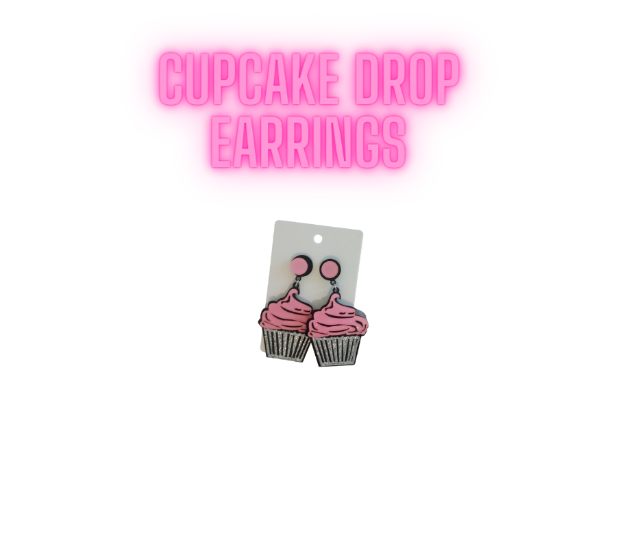 Cupcake Drop Earrings FREE SHIPPING