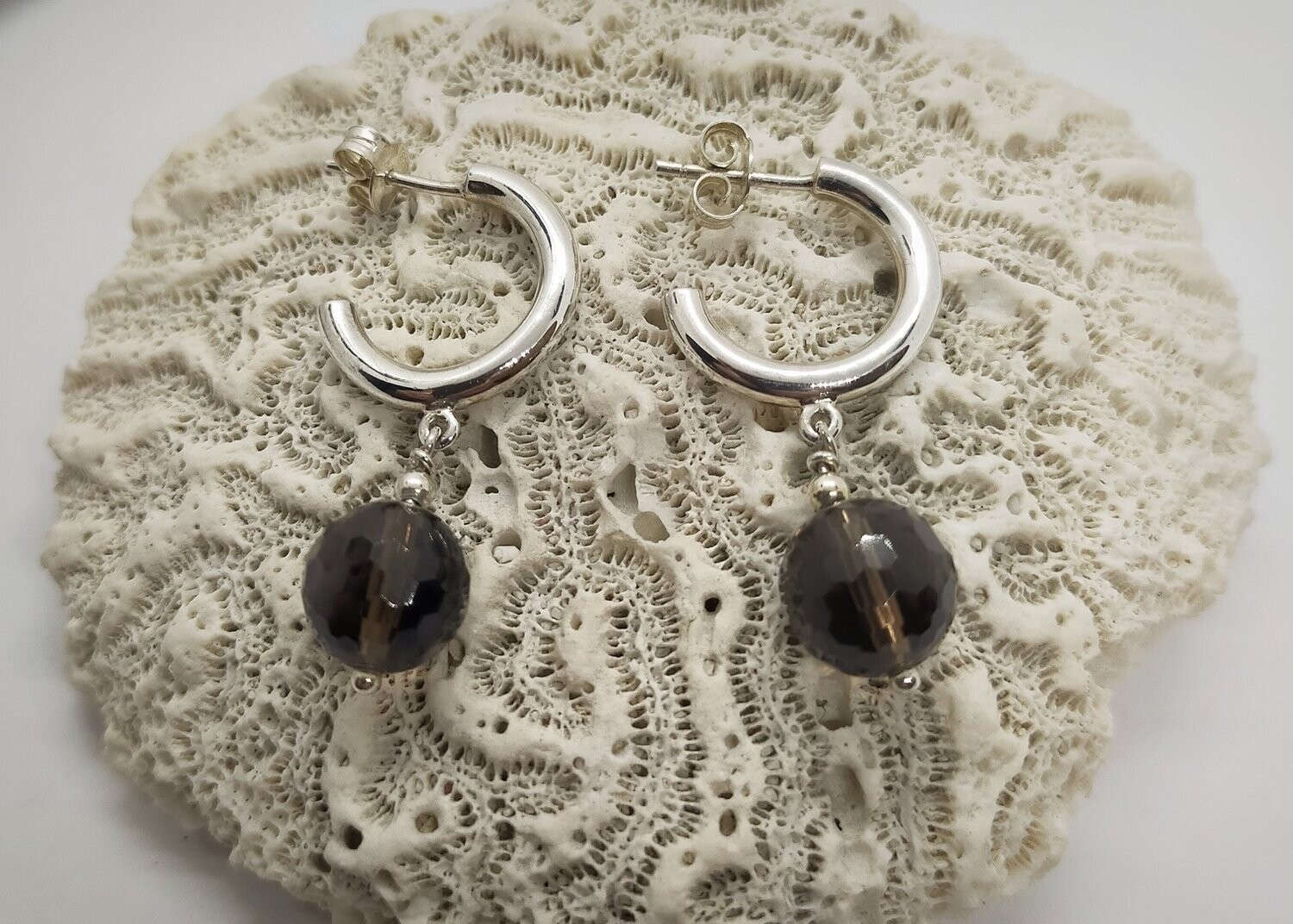 Pendientes de plata y cuarzo