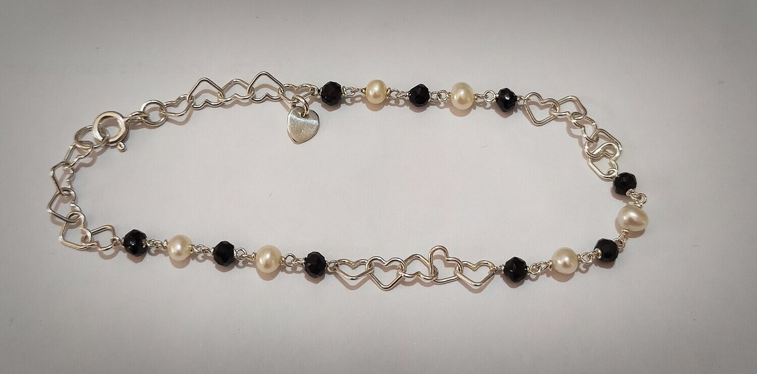 Pulsera de plata y espinelas