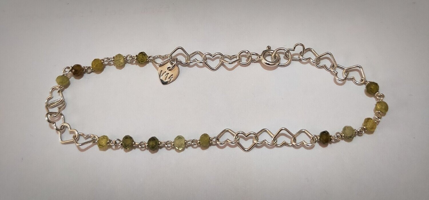Pulsera de plata y espinelas