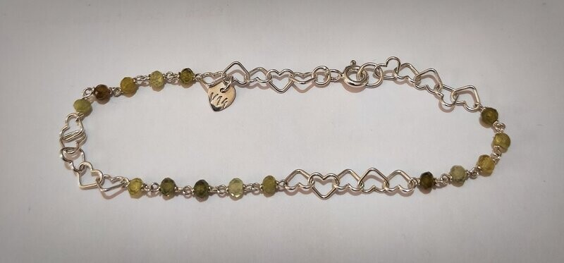Pulsera de plata y espinelas