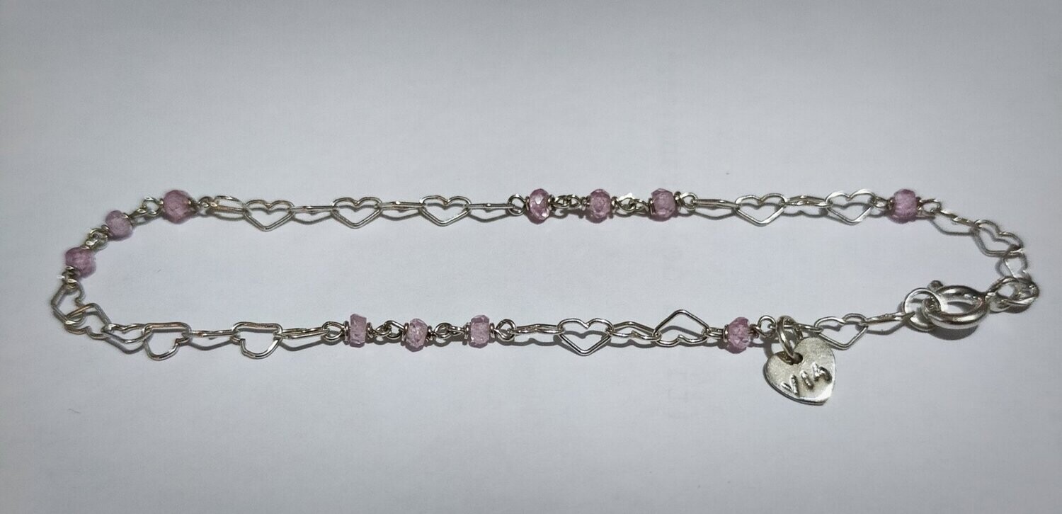 Pulsera de plata y espinelas