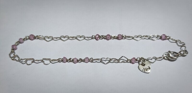 Pulsera de plata y espinelas