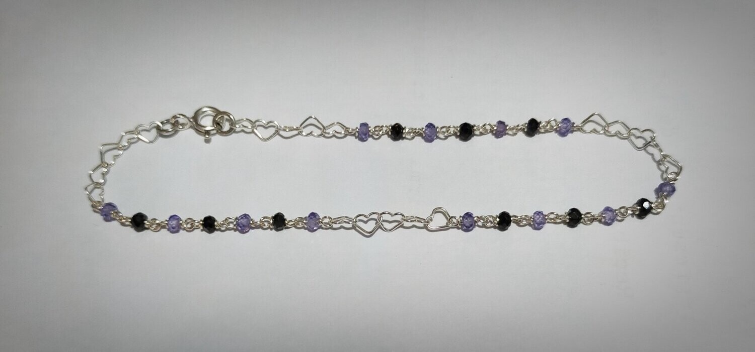 Pulsera de plata y espinelas