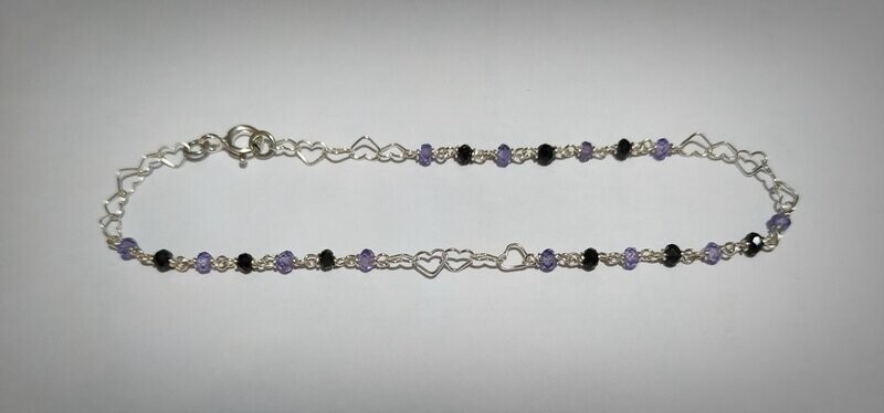 Pulsera de plata y espinelas