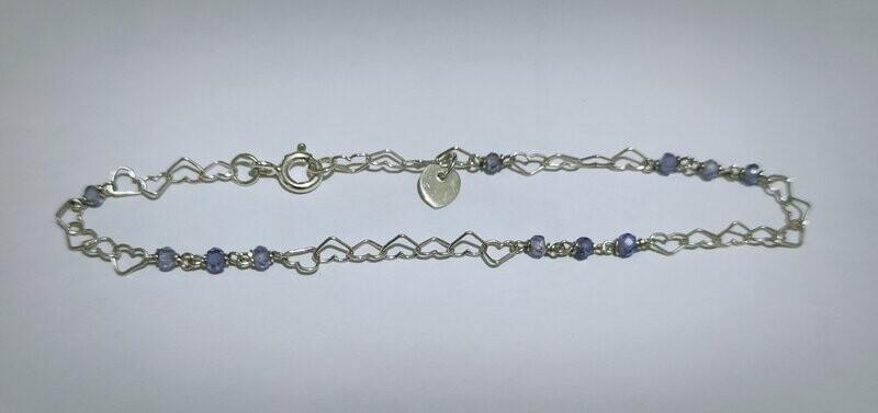 Pulsera de plata y espinelas