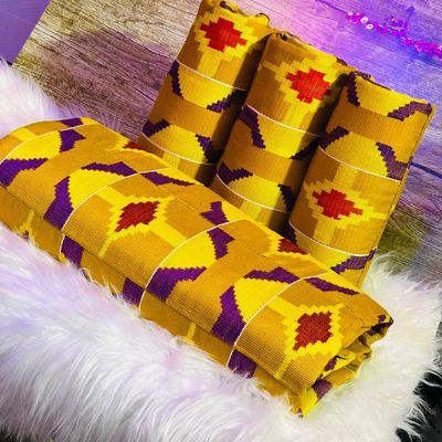 Man and Women Hand Woven Kente Fabric - Unisex