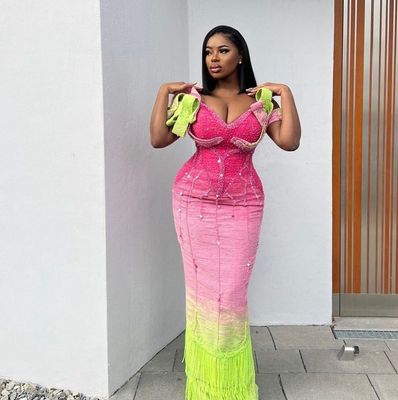 Ombre &amp; Plain kente Fabrics Only