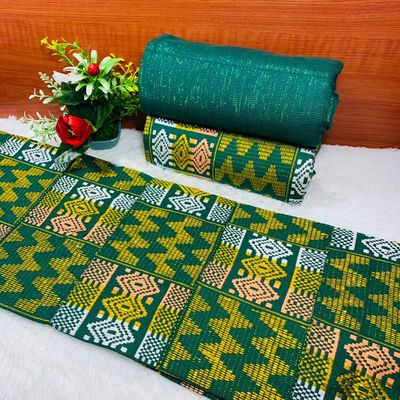 6 Yards Original Kente Fabric- women only/Green