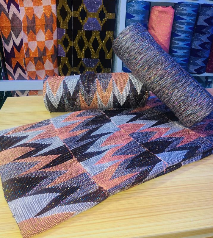 6 Yards Original Kente Fabric - For woman/Coffee Brown