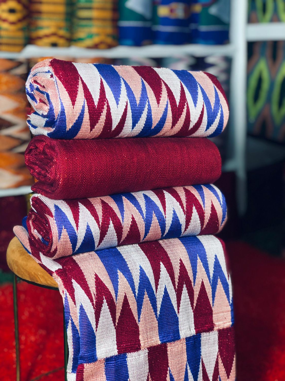 8 Yards Hand Woven Kente Fabric - For Women/plain inclusive