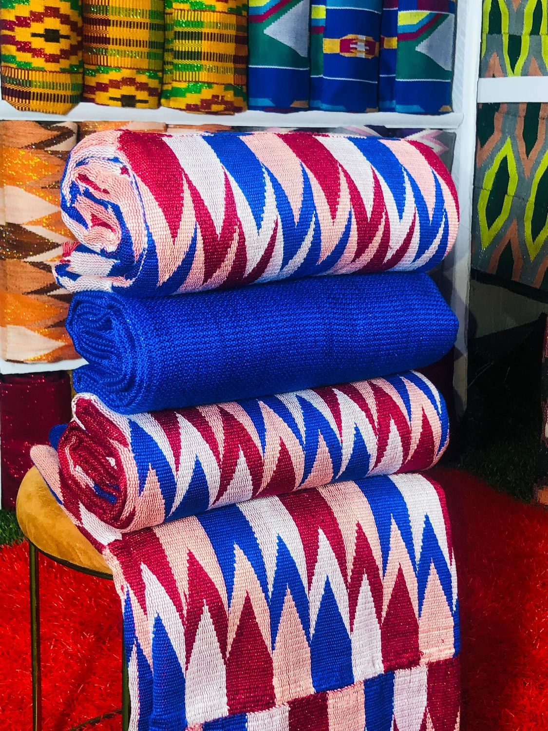 8 Yards Hand Woven Kente Fabric - For Women/plain inclusive