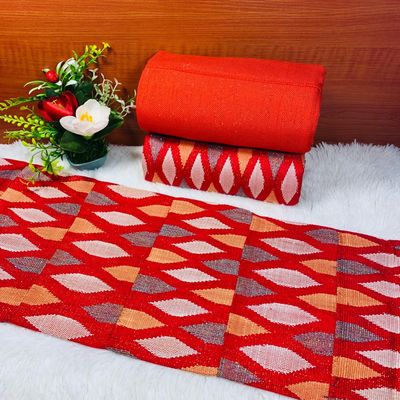 6 Yards Hand Woven Kente Fabric - For woman/Red