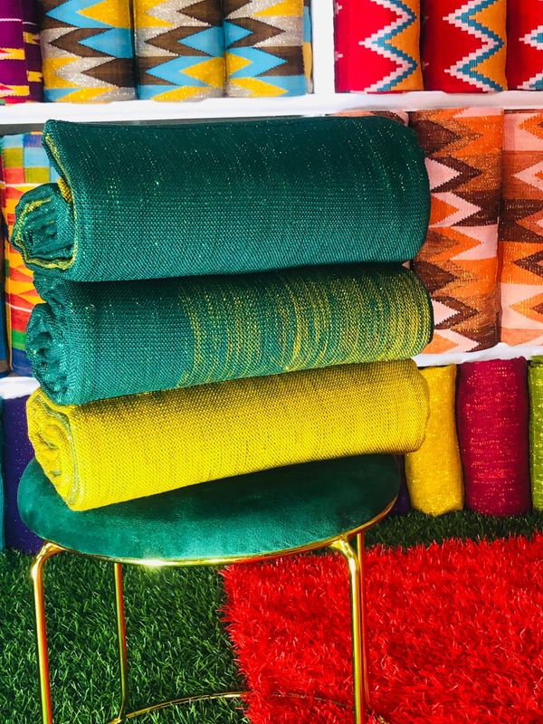 6 Yards Ombre Kente Fabric- multi Color- For Women
