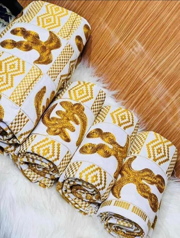 Man and Women Hand Woven Kente Fabric - Unisex