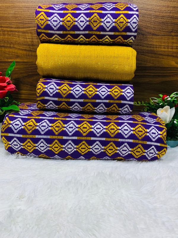 Man and Women Hand Woven Kente Fabric - Unisex
