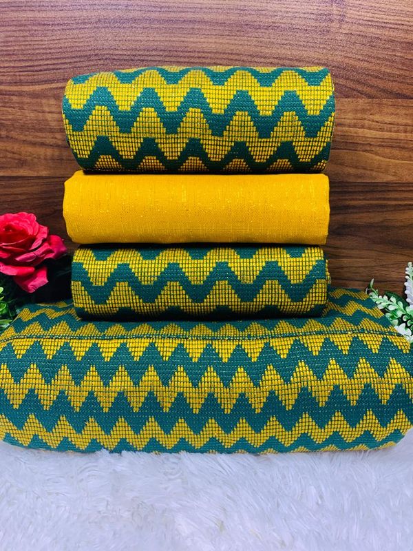 Man and Women Hand Woven Kente Fabric - Unisex