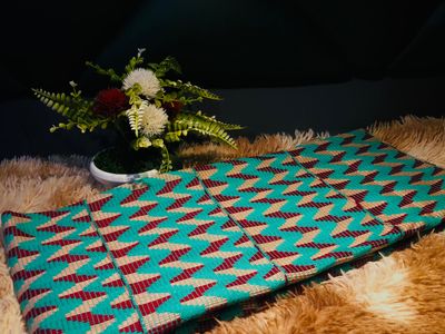 2 Yards Original Kente Fabric- women only/Green