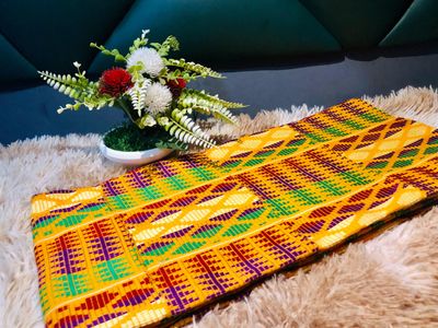 2 Yards Original Kente Fabric- women only/Green