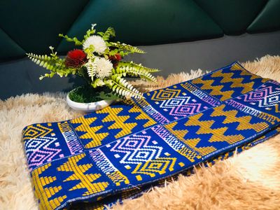 2 Yards Original Kente Fabric- women only/Green