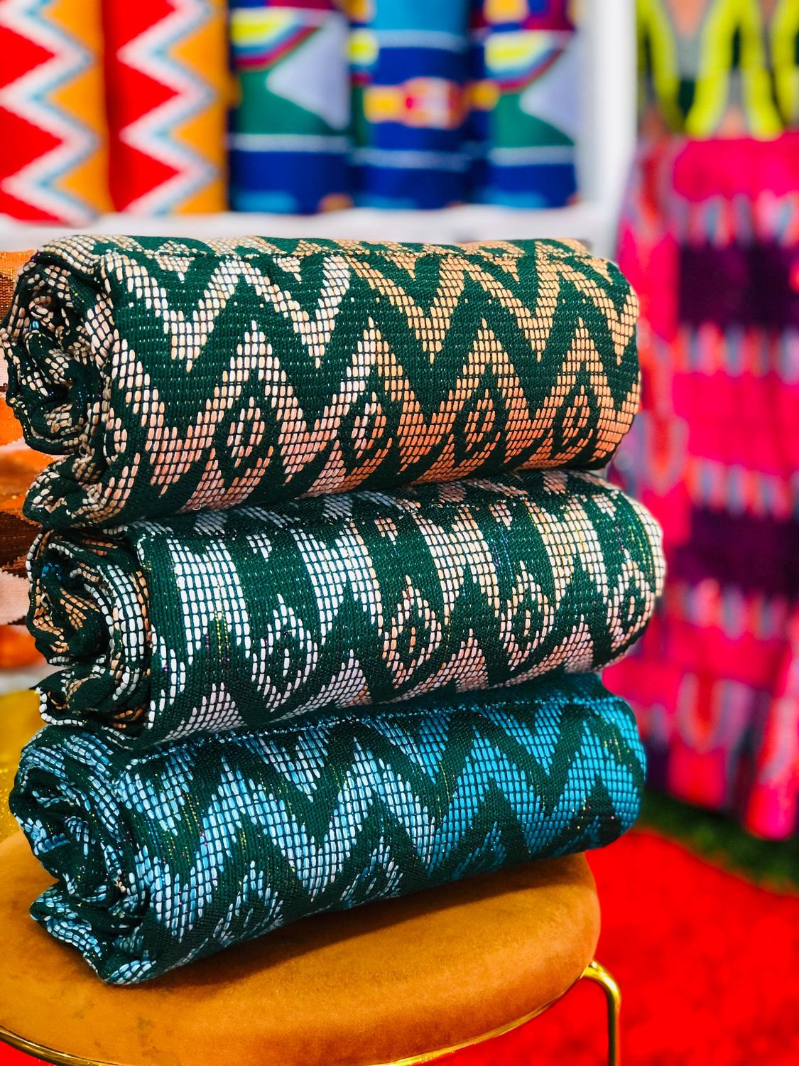 6 Yards Hand Woven Kente Fabric - For woman