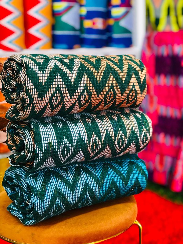 6 Yards Hand Woven Kente Fabric - For woman