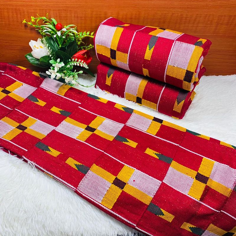 6 Yards Hand Woven Kente Fabric - For woman