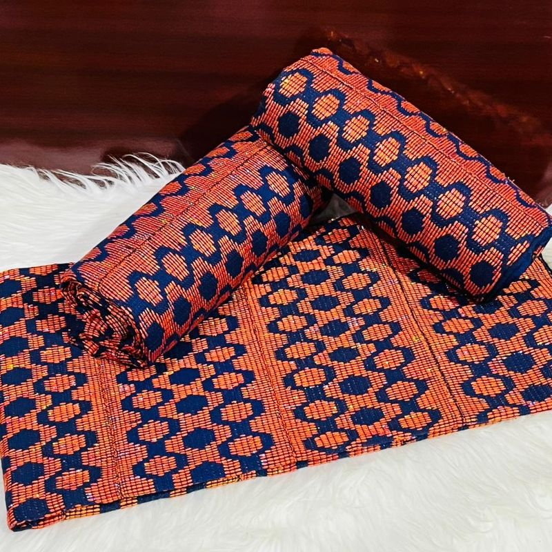 6 Yards Hand Woven Kente Fabric - For woman