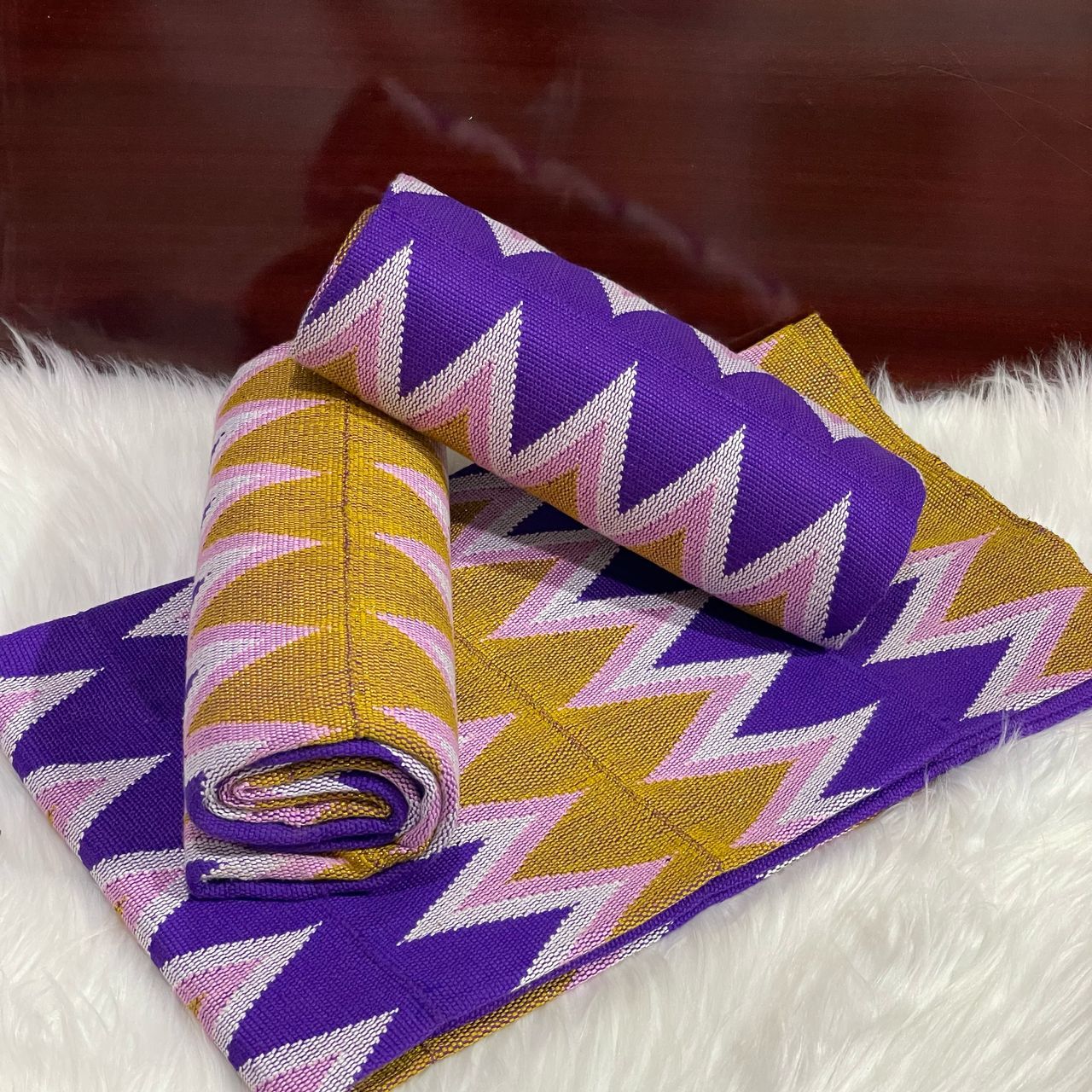 6 Yards Hand Woven Kente Fabric - For woman