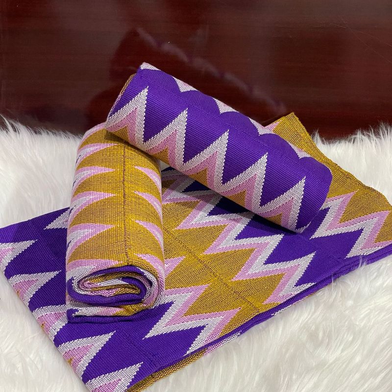 6 Yards Hand Woven Kente Fabric - For woman
