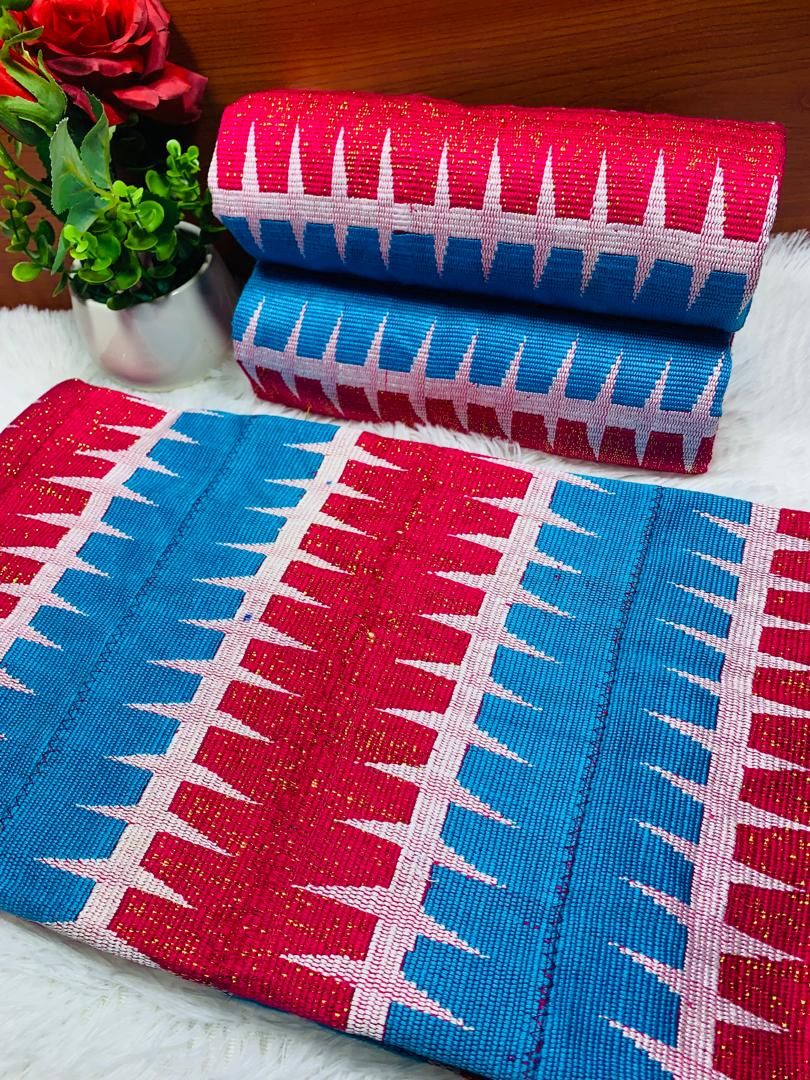 6 Yards Hand Woven Kente Fabric - For woman