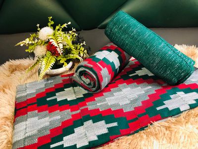 6 Yards Hand Woven Kente Fabric - For woman/Multi Color