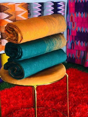 6 Yards Ombre Kente Fabric- multi Color- For Women