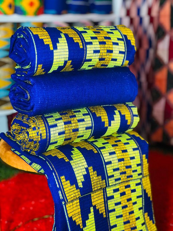 8 - 6  Yards Hand Woven Kente Fabric - For Women/plain inclusive