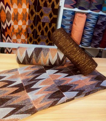 6 Yards Original Kente Fabric - For woman/Coffee Brown