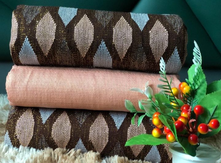 6 Yards Original Kente Fabric - For woman/Coffee Brown
